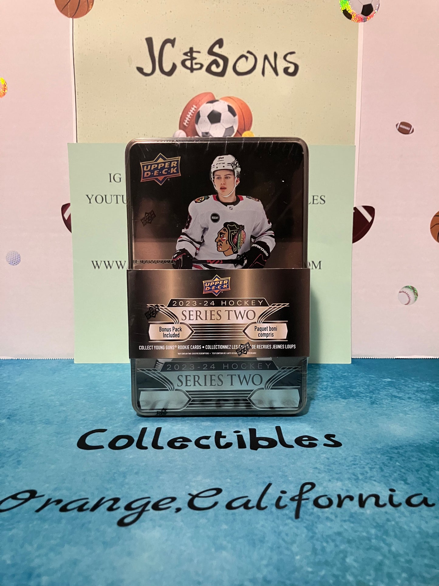 2023-24 Upper Deck Series 2 Hockey NHL Tin Factory Sealed Brand New - Possible Connor Bedard