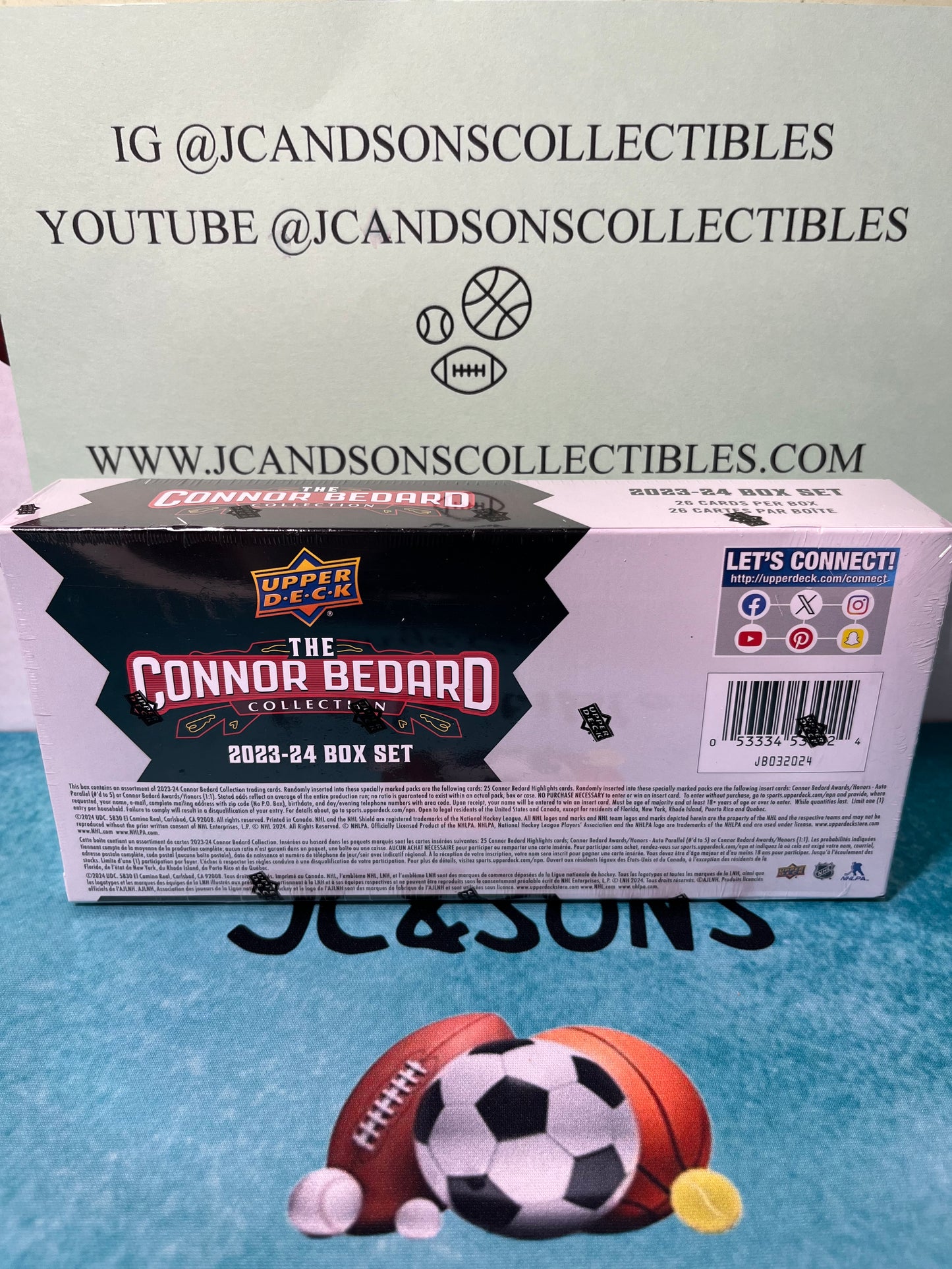 2023-24 Upper Deck Connor Bedard Collection Box Set 26 Cards Factory Sealed. Connor Bedard Rookie Auto Chase randomly inserted.