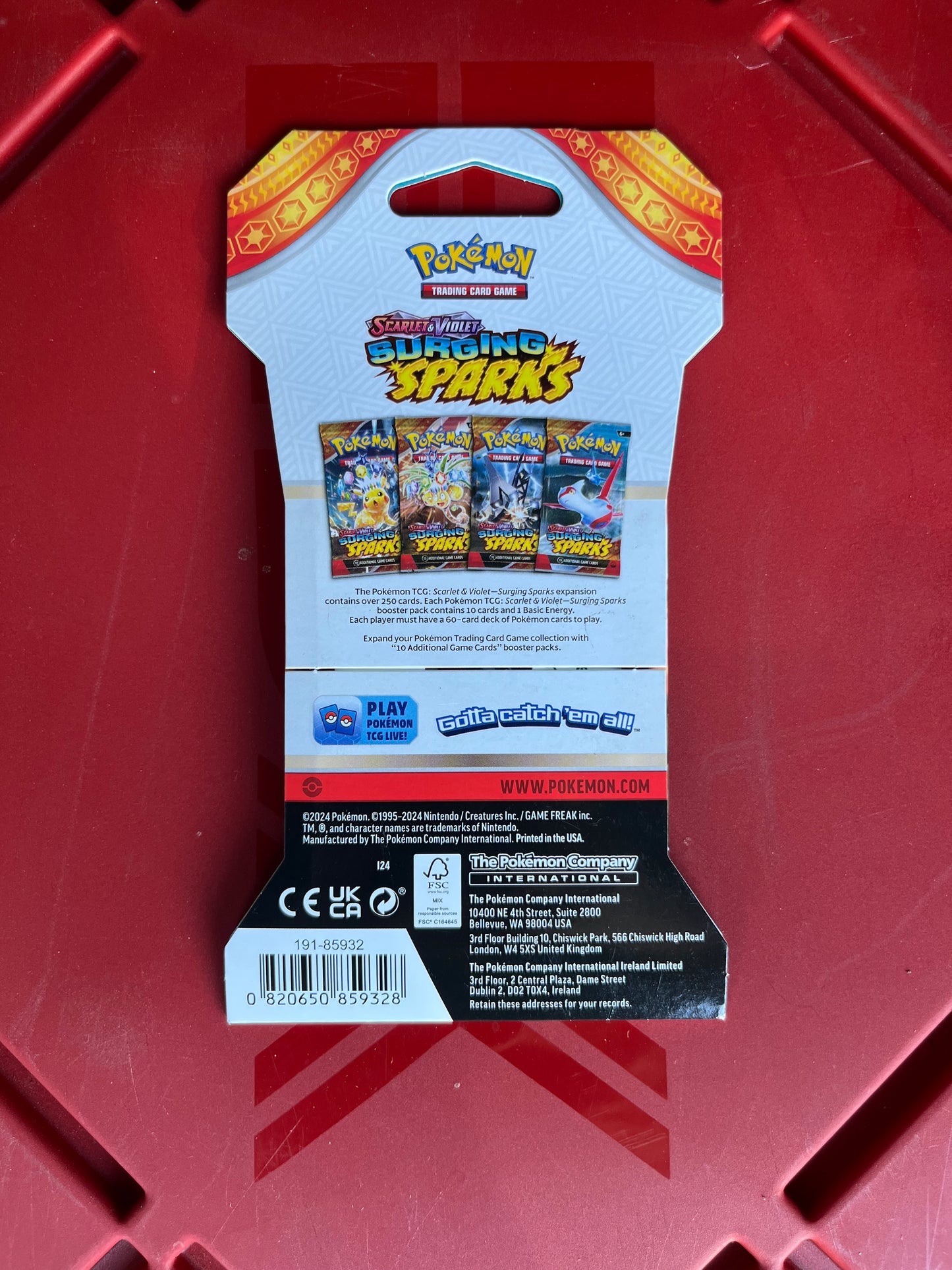 Pokemon TCG Surging Sparks Sleeved Booster Blister Sealed NEW. Packs Will Vary