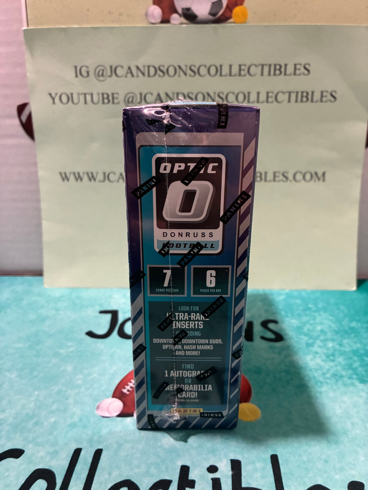 2025 Panini Donruss Optic Football Mega Box Blue Hyper NFL Factory Sealed