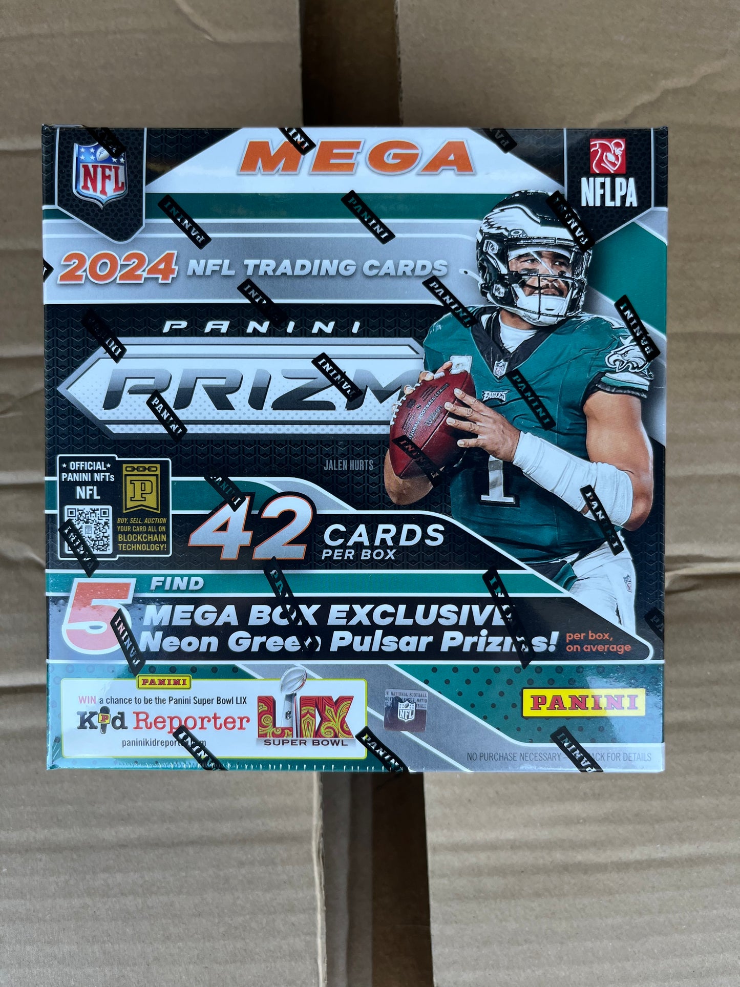 2024 Panini Prizm NFL Football Mega Box Factory Sealed Neon Green Pulsar Prizms
