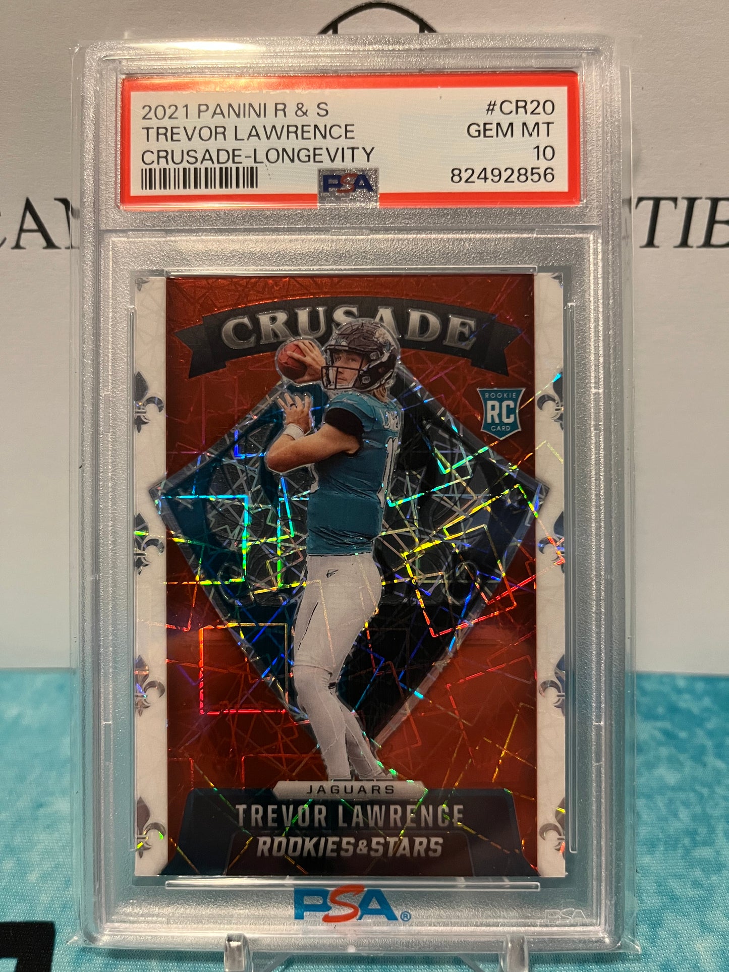 2021 Panini Prizm Rookies and Stars Trevor Lawrence Crusade Longevity PSA 10 Pop 37
