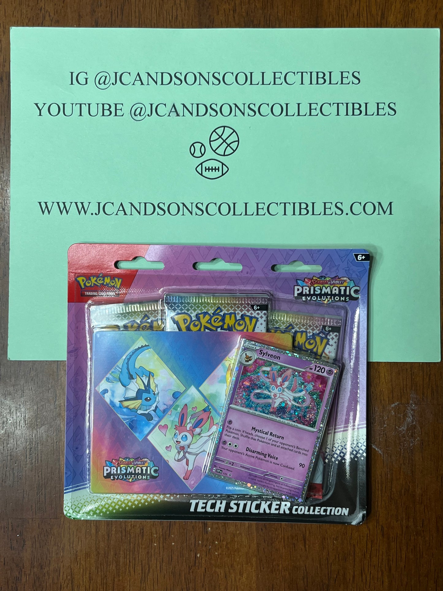Pokémon TCG Prismatic Evolutions Tech Sticker Collection Styles Vary