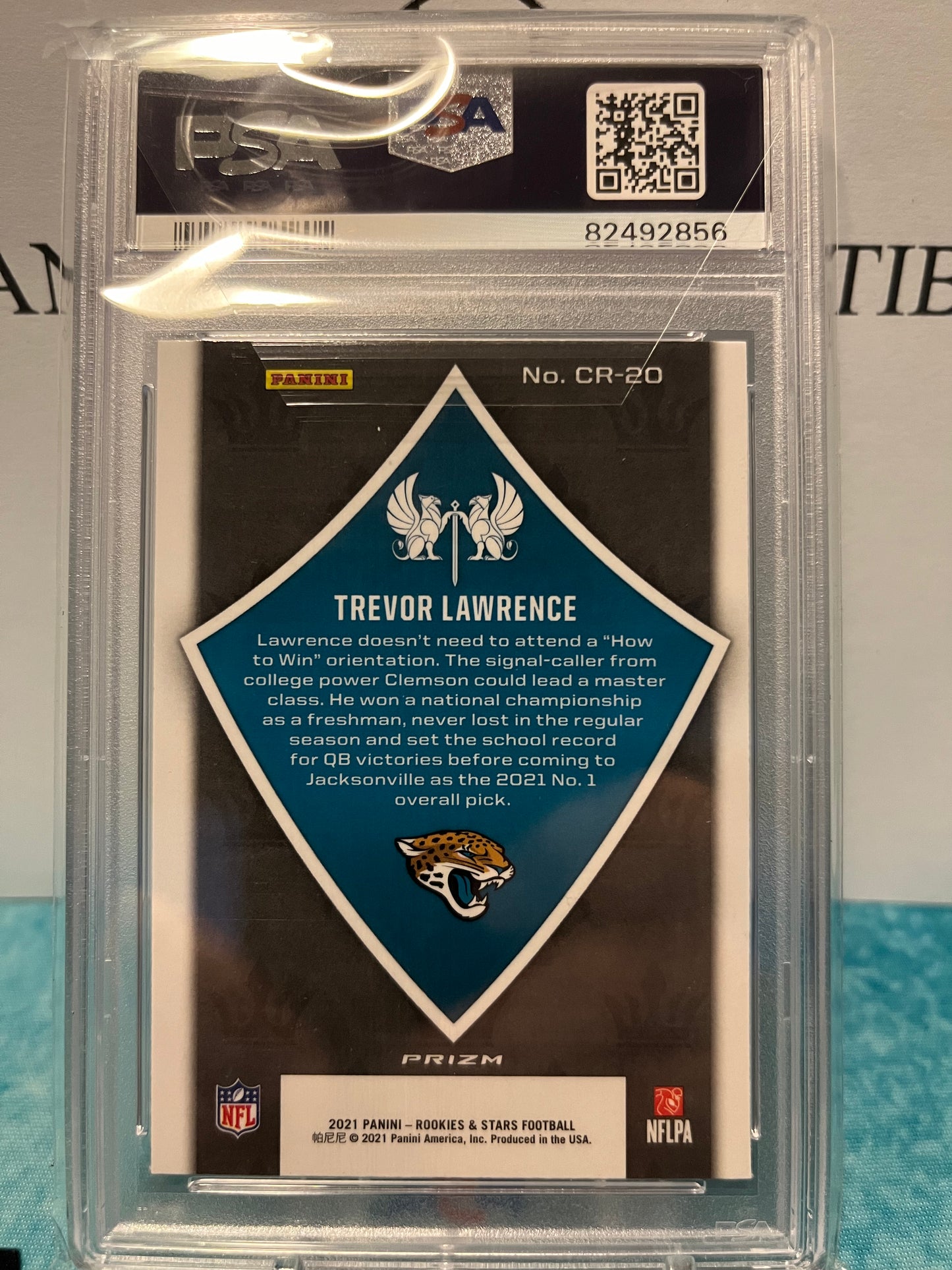 2021 Panini Prizm Rookies and Stars Trevor Lawrence Crusade Longevity PSA 10 Pop 37