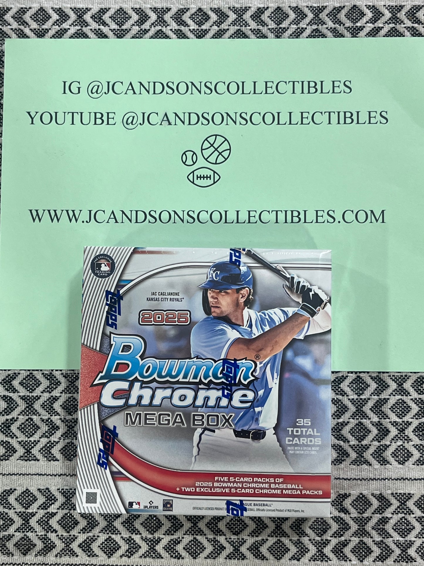2025 Bowman Chrome Baseball MLB Factory Sealed Mega Box
