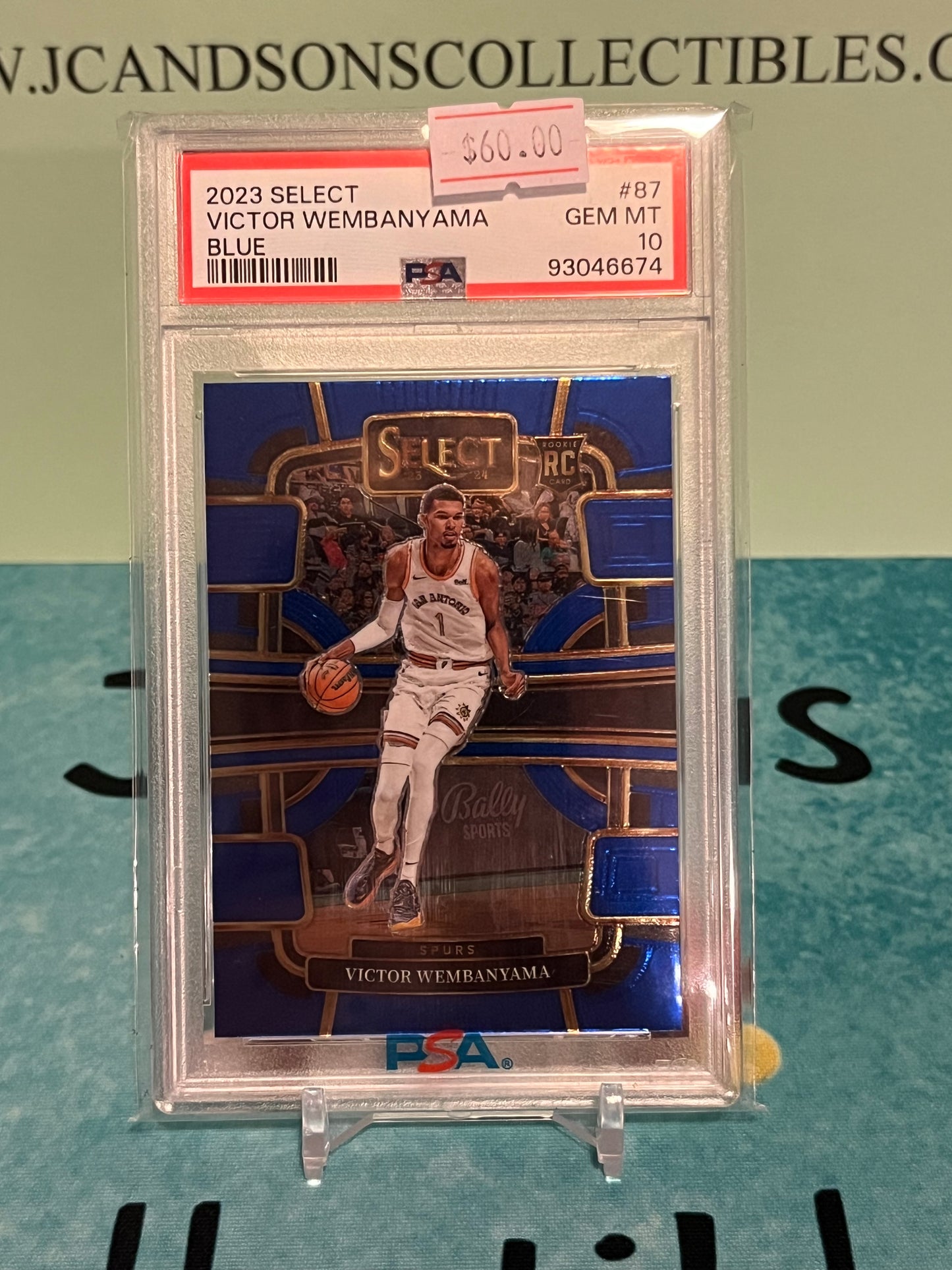 VICTOR WEMBANYAMA 2023 Panini Select 87 Retail Blue RC Rookie PSA 10