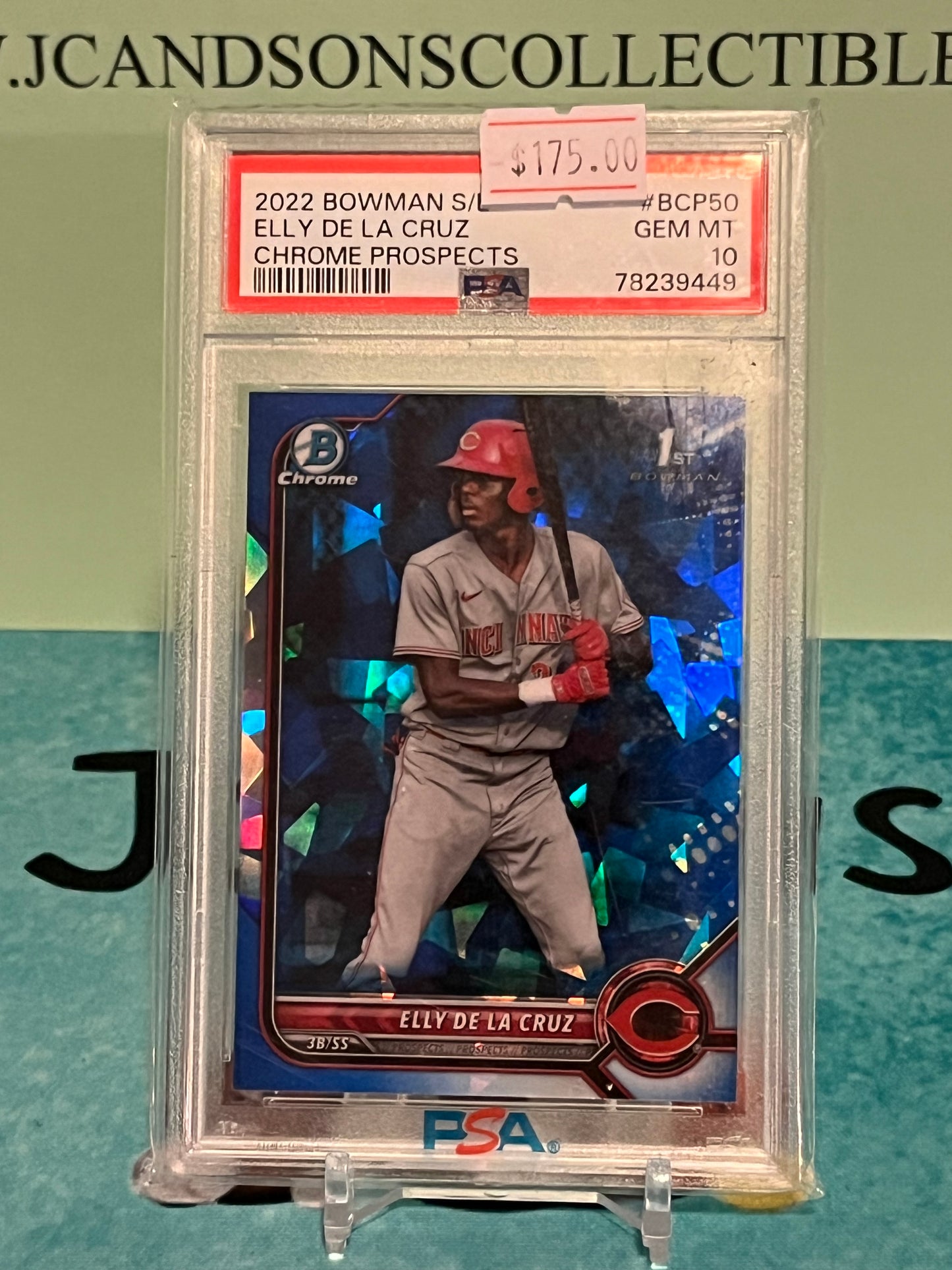 2022 Bowman Chrome SAPPHIRE Edition 1ST ELLY DE LA CRUZ Reds PSA 10 GEM MINT