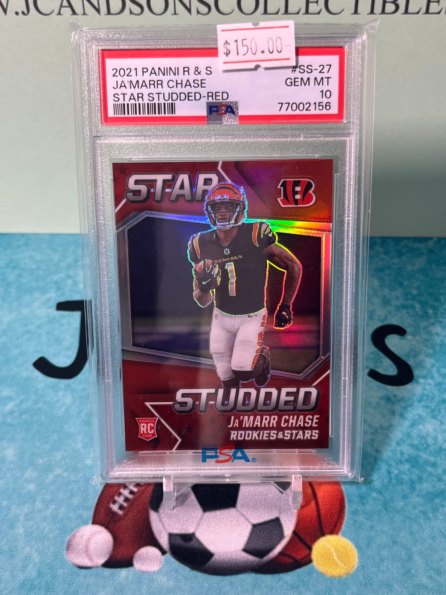2021 Rookies & Stars JaMarr Chase Star Studded Red Scope PSA 10 /99