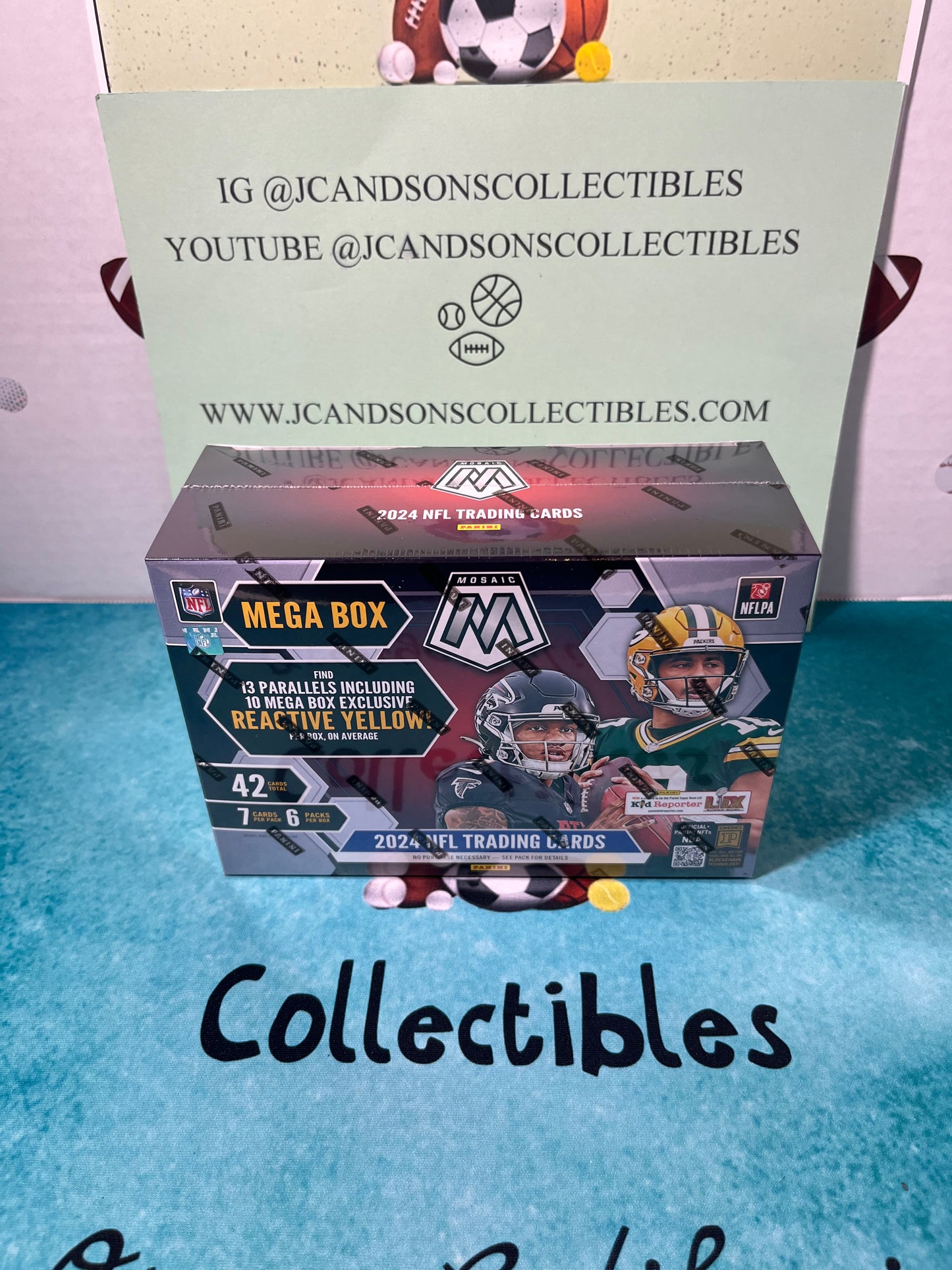 2024 Panini Mosaic Football Mega Box NFL Trading Cards - Factory Sealed