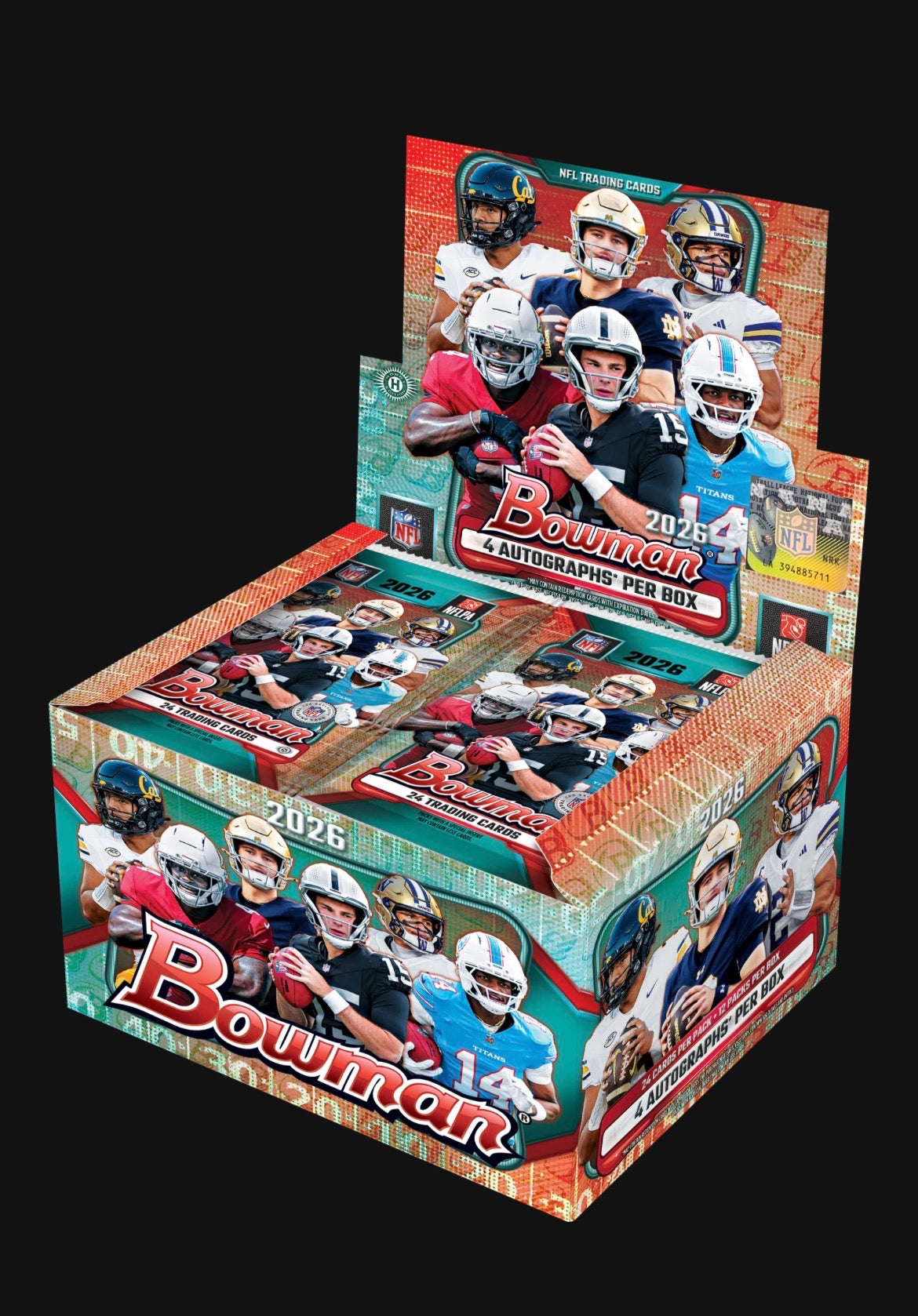 2026 Bowman Football Jumbo Hobby Box Factory Sealed 4 FOUR Autographs PRESALE