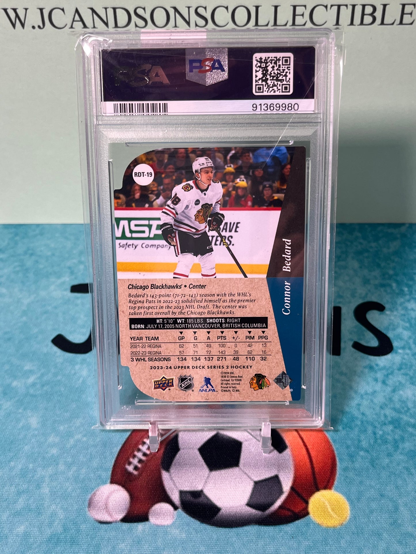 2023-24 UPPER DECK DIE CUTS CONNOR BEDARD 1994-95 PSA 9 #RDT19