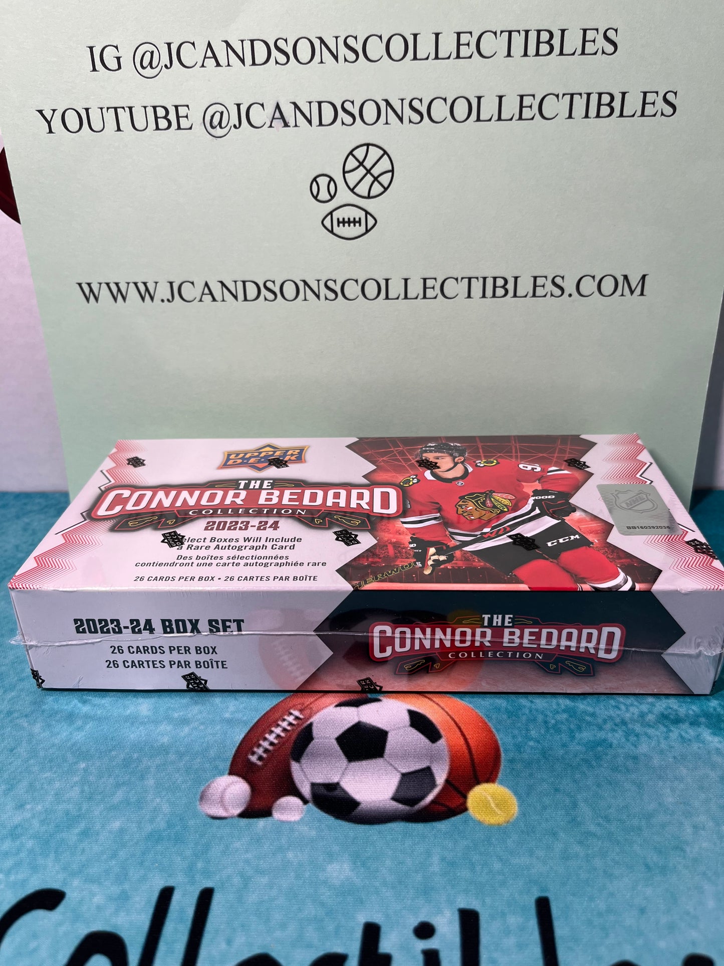 2023-24 Upper Deck Connor Bedard Collection Box Set 26 Cards Factory Sealed. Connor Bedard Rookie Auto Chase randomly inserted.