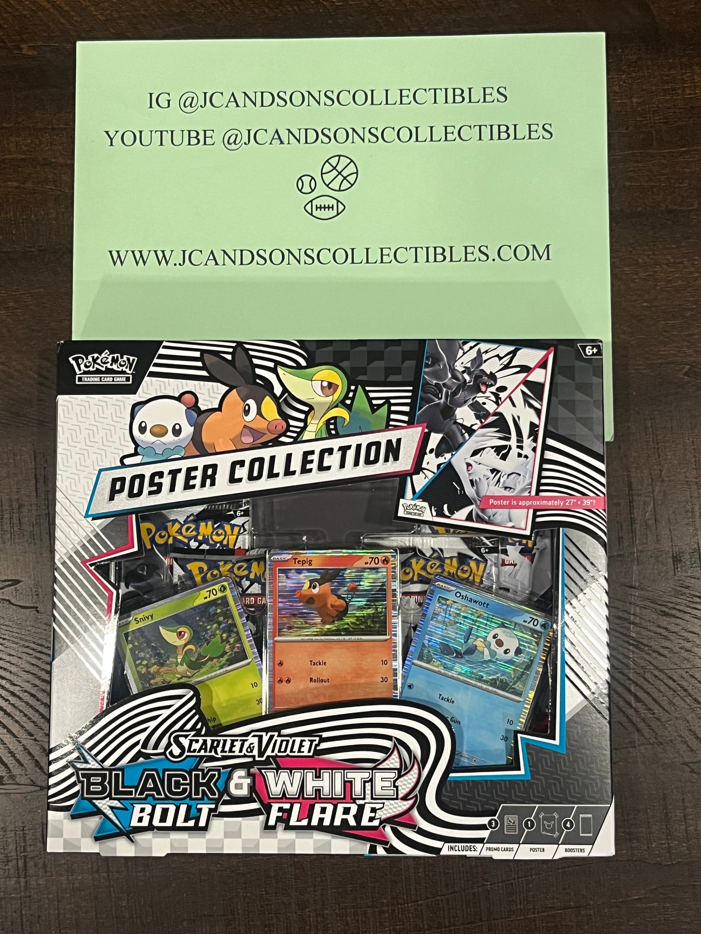 POKEMON BLACK BOLT AND WHITE FLARE POSTER COLLECTION BOX BRAND NEW SEALED