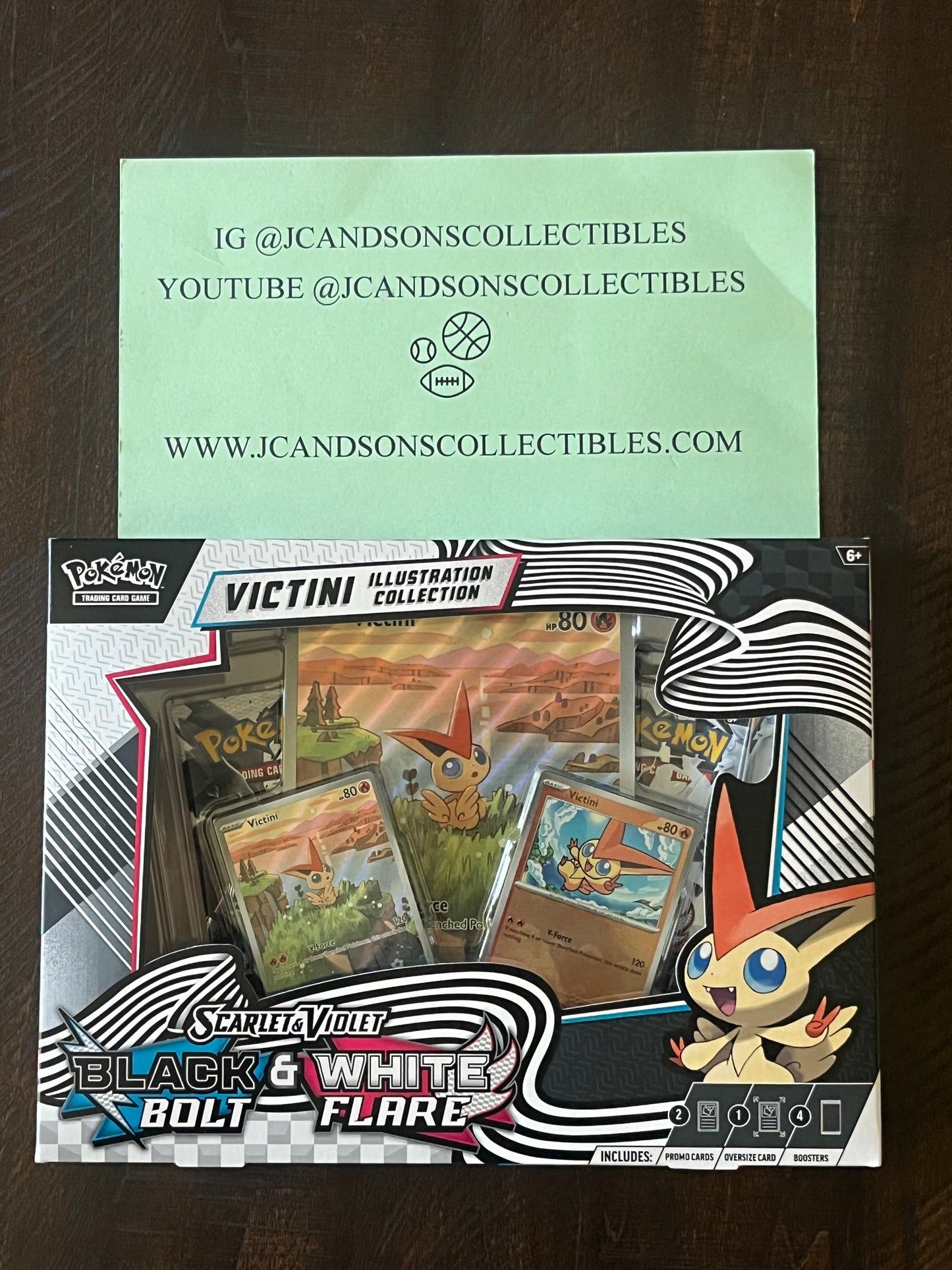 POKEMON SCARLET VIOLET BLACK BOLT & WHITE FLARE VICTINI ILLUSTRATION COLLECTION