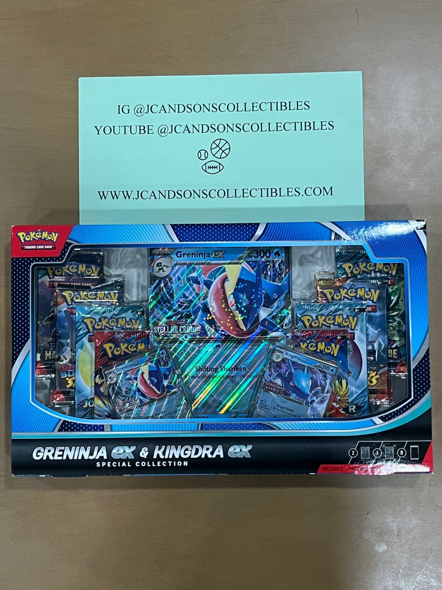 Pokemon Trading Card Game Greninja ex and Kingdra ex Special Collection Box
