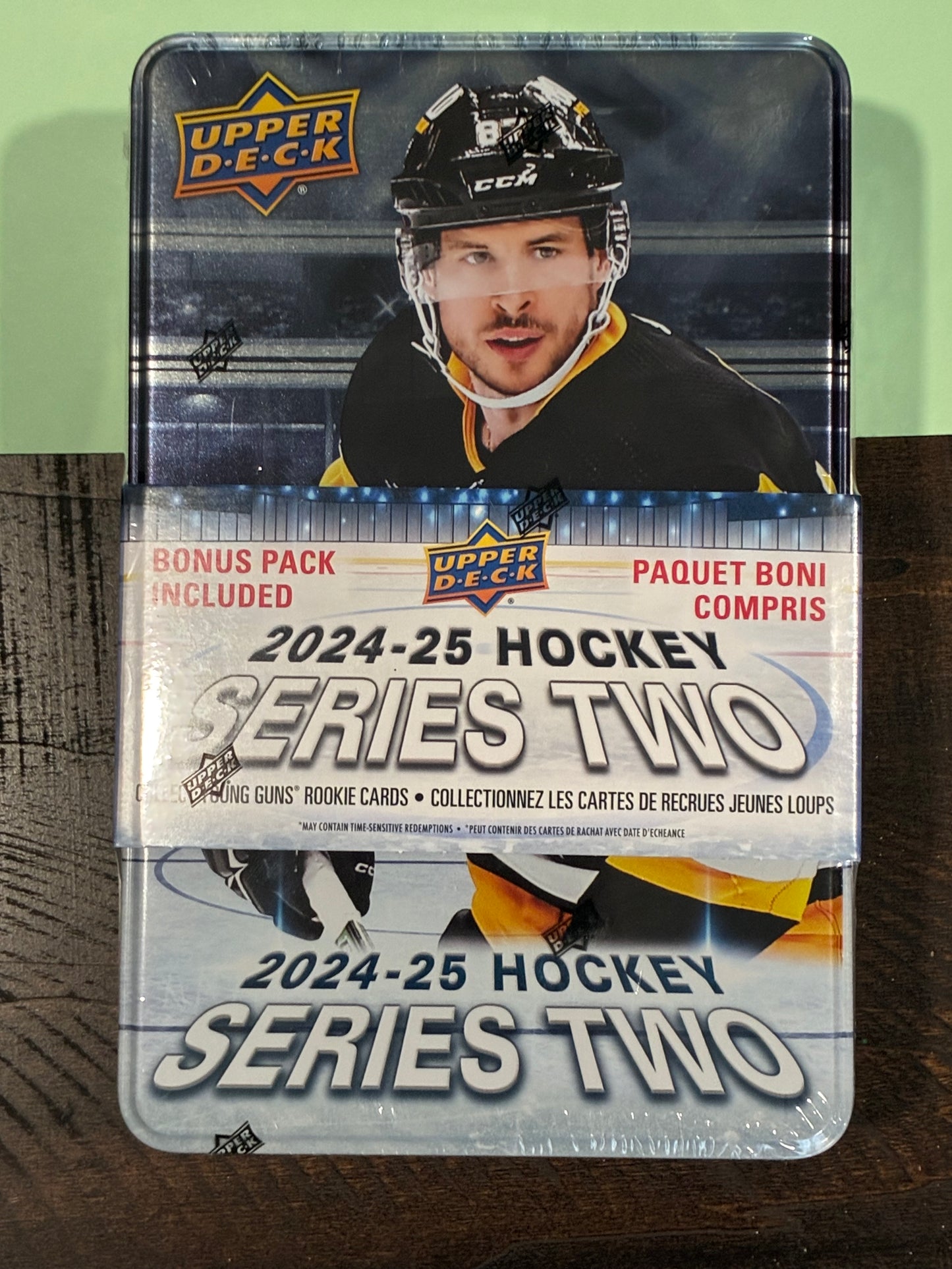2024-25 NHL UPPER DECK SERIES 2 Hockey Factory Sealed Tin Box 99 Cards