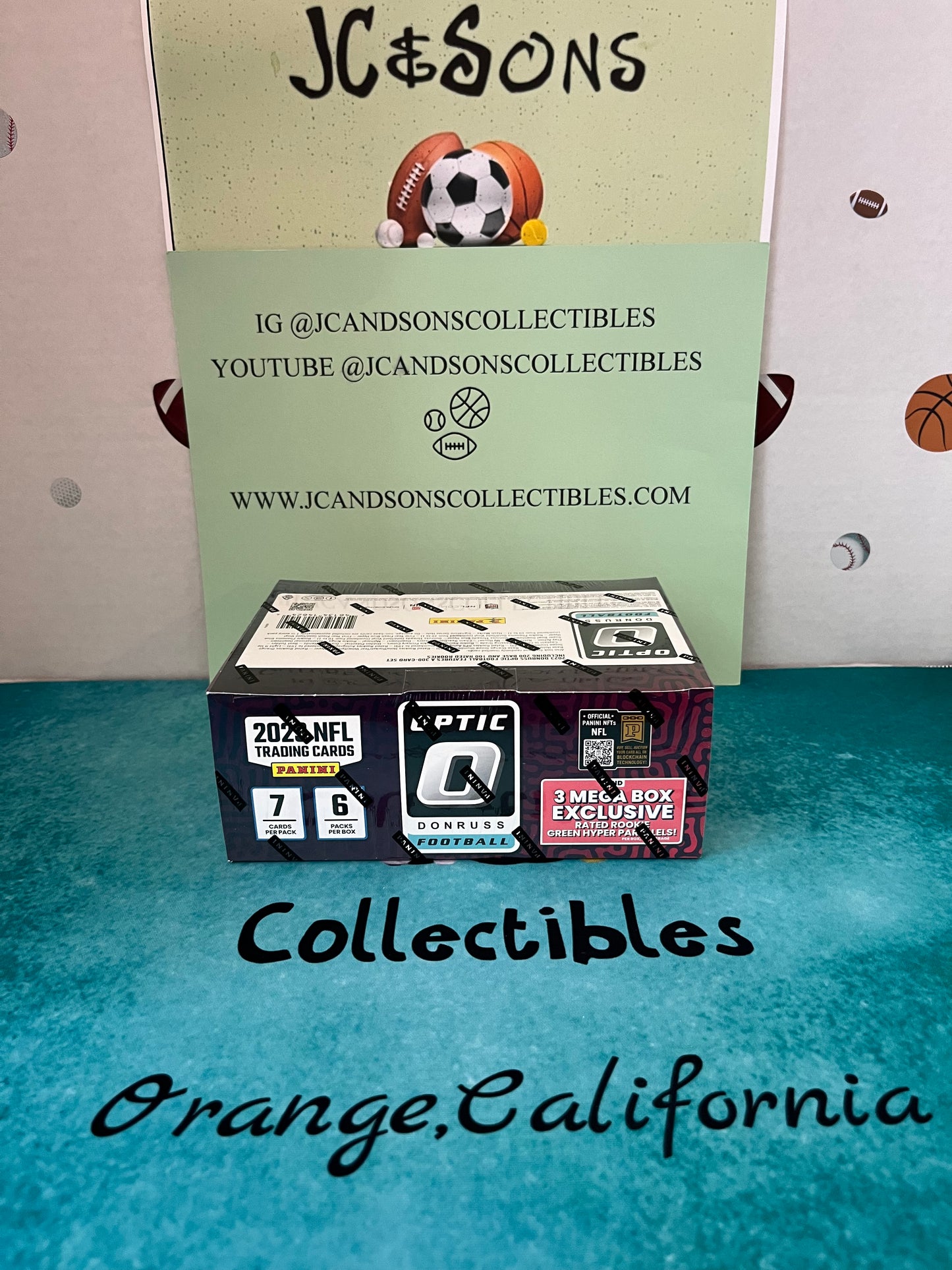 2023 NFL Donruss Optic Football Mega Box NEW SEALED