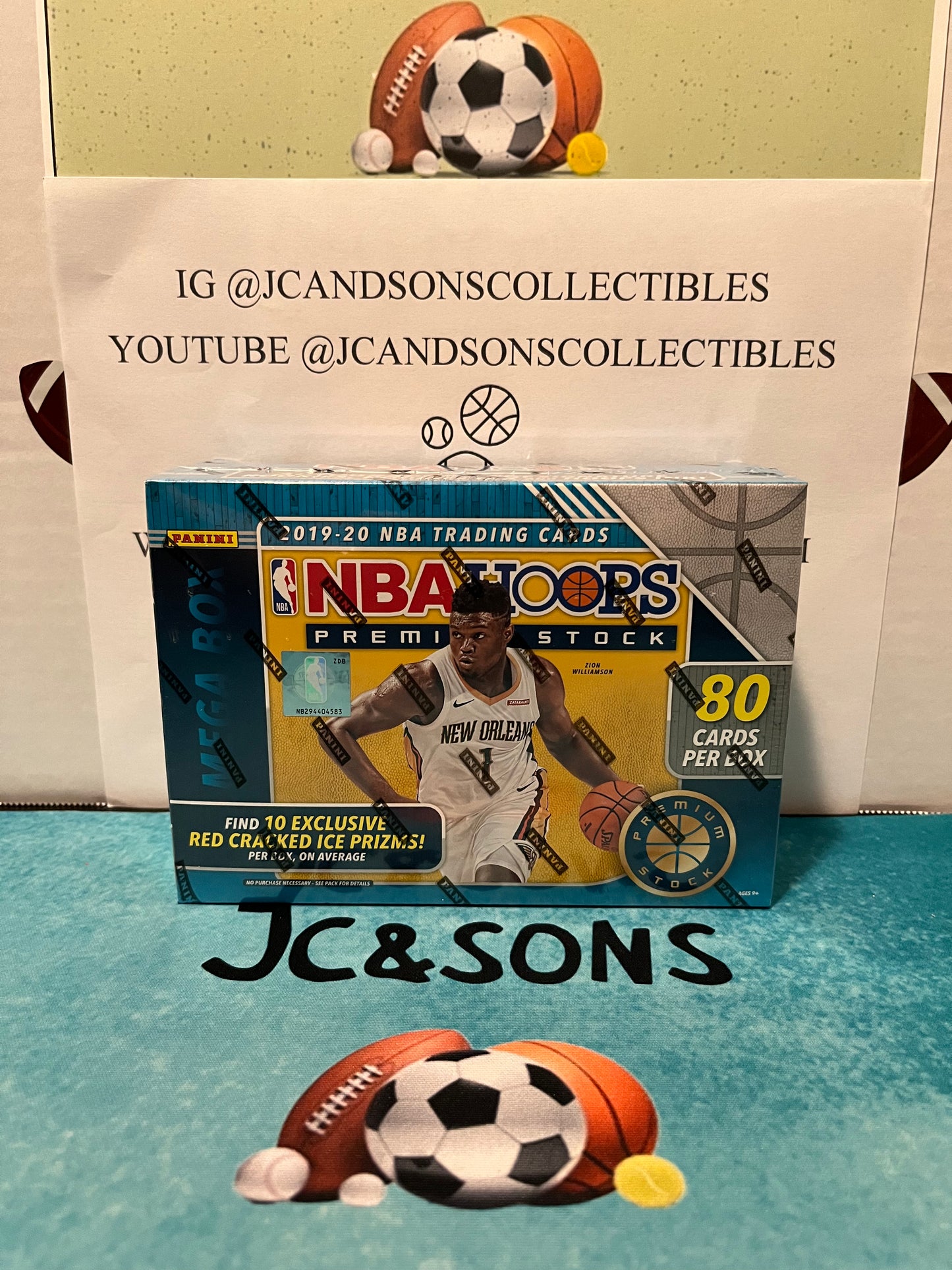 2019-20 Panini NBA Basketball Hoops Premium Stock Mega Box