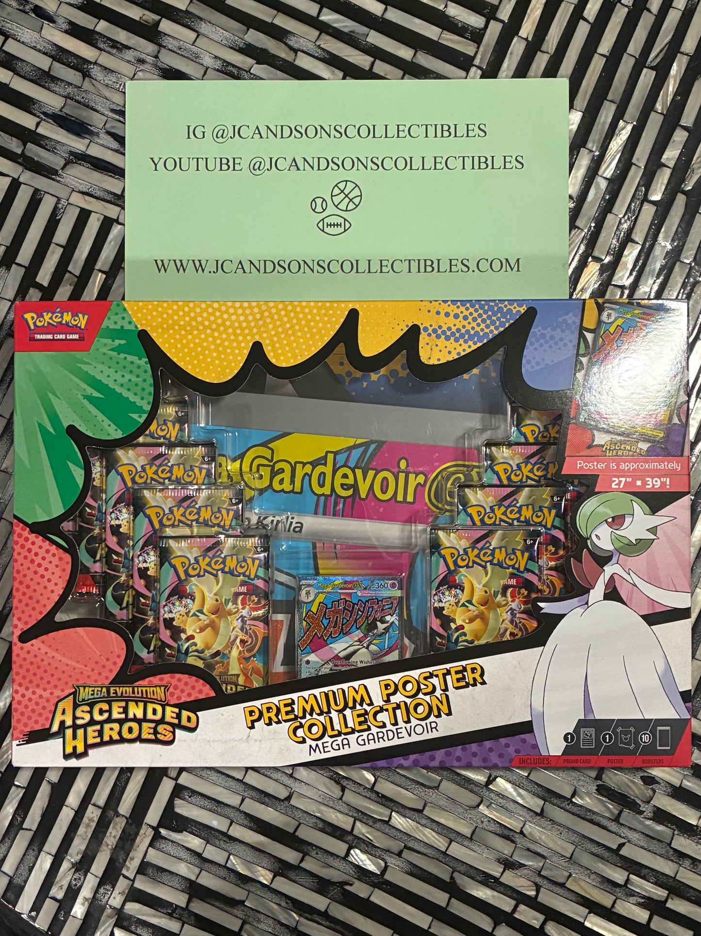 Pokemon TCG Ascended Heroes Mega Gardevoir ex Premium Poster Collection Sealed