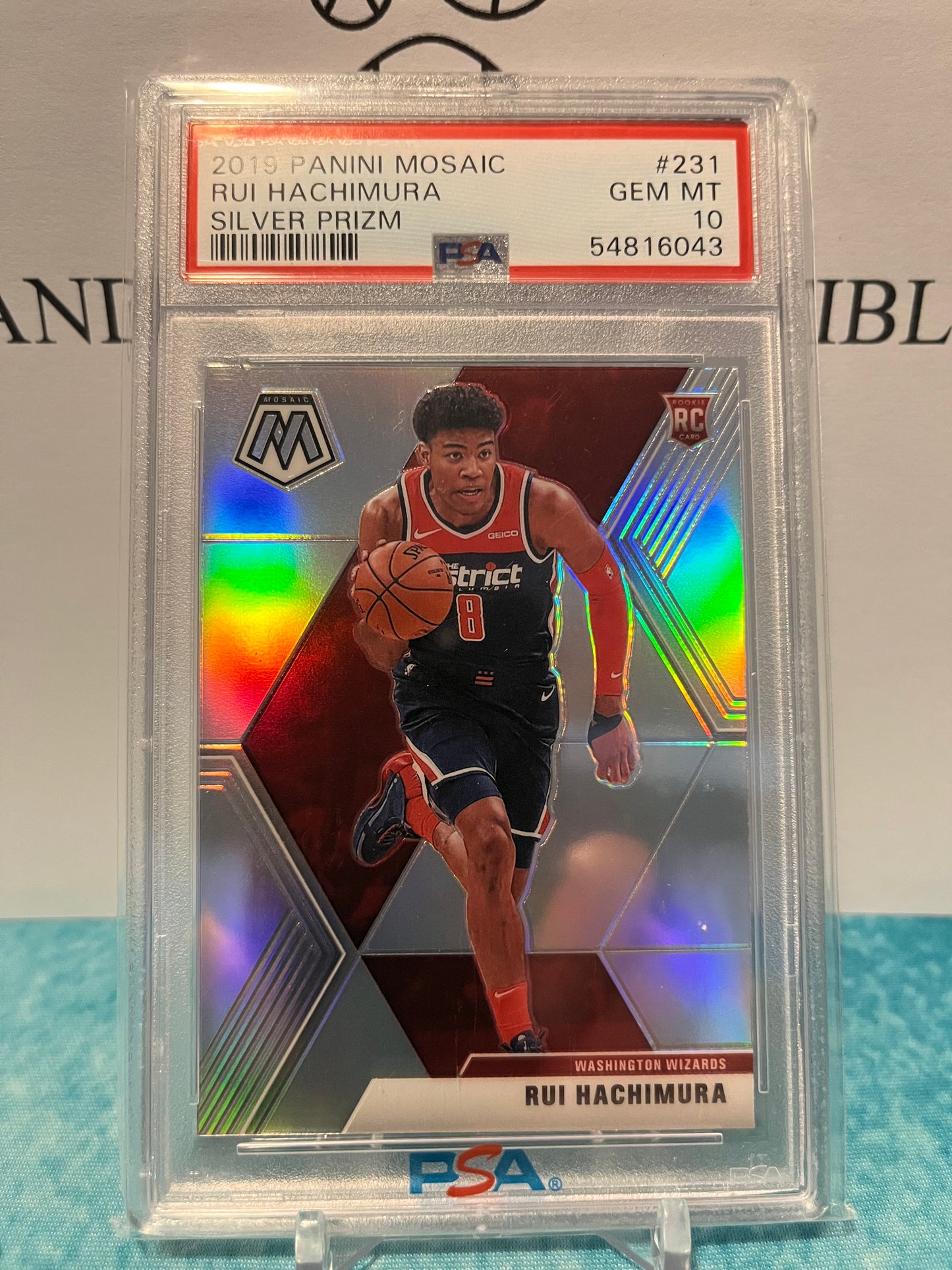 2019 Panini Mosaic Rui Hachimura Silver Prizm PSA 10