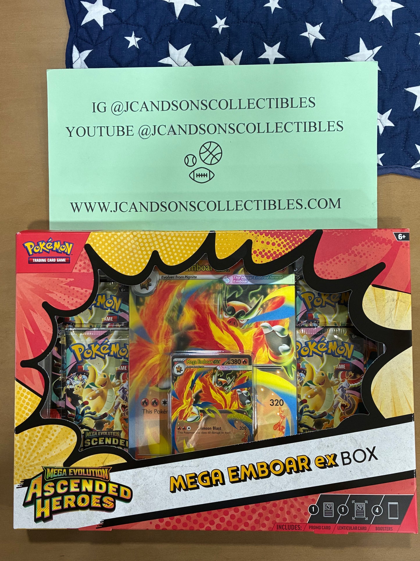 POKEMON TCG MEGA EVOLUTION ASCENDED HEROES MEGA EMBOAR EX BOX FACTORY SEALED BOX