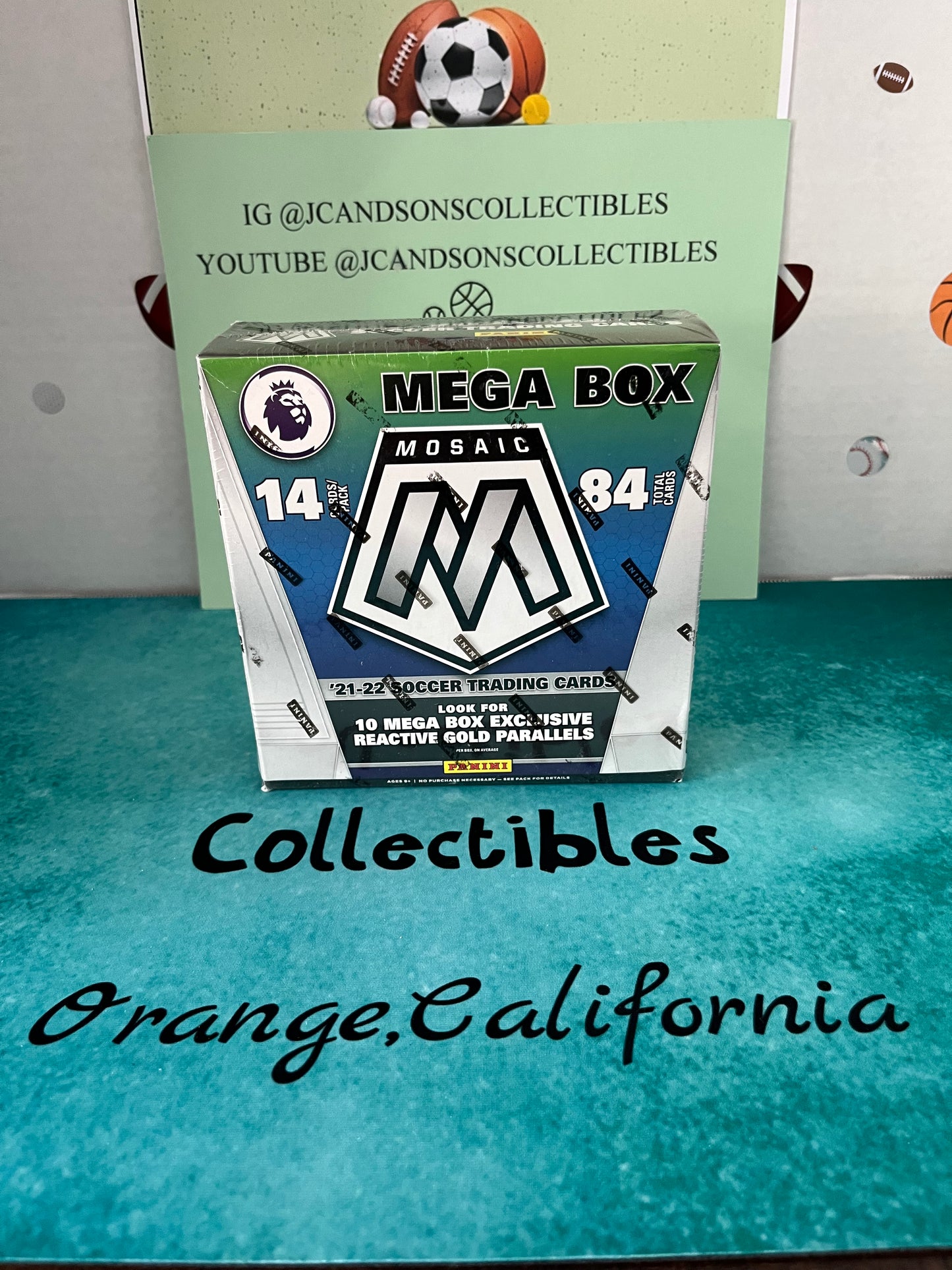 2021/22 Panini Mosaic Premier League Soccer EXCLUSIVE Factory Sealed MEGA Box