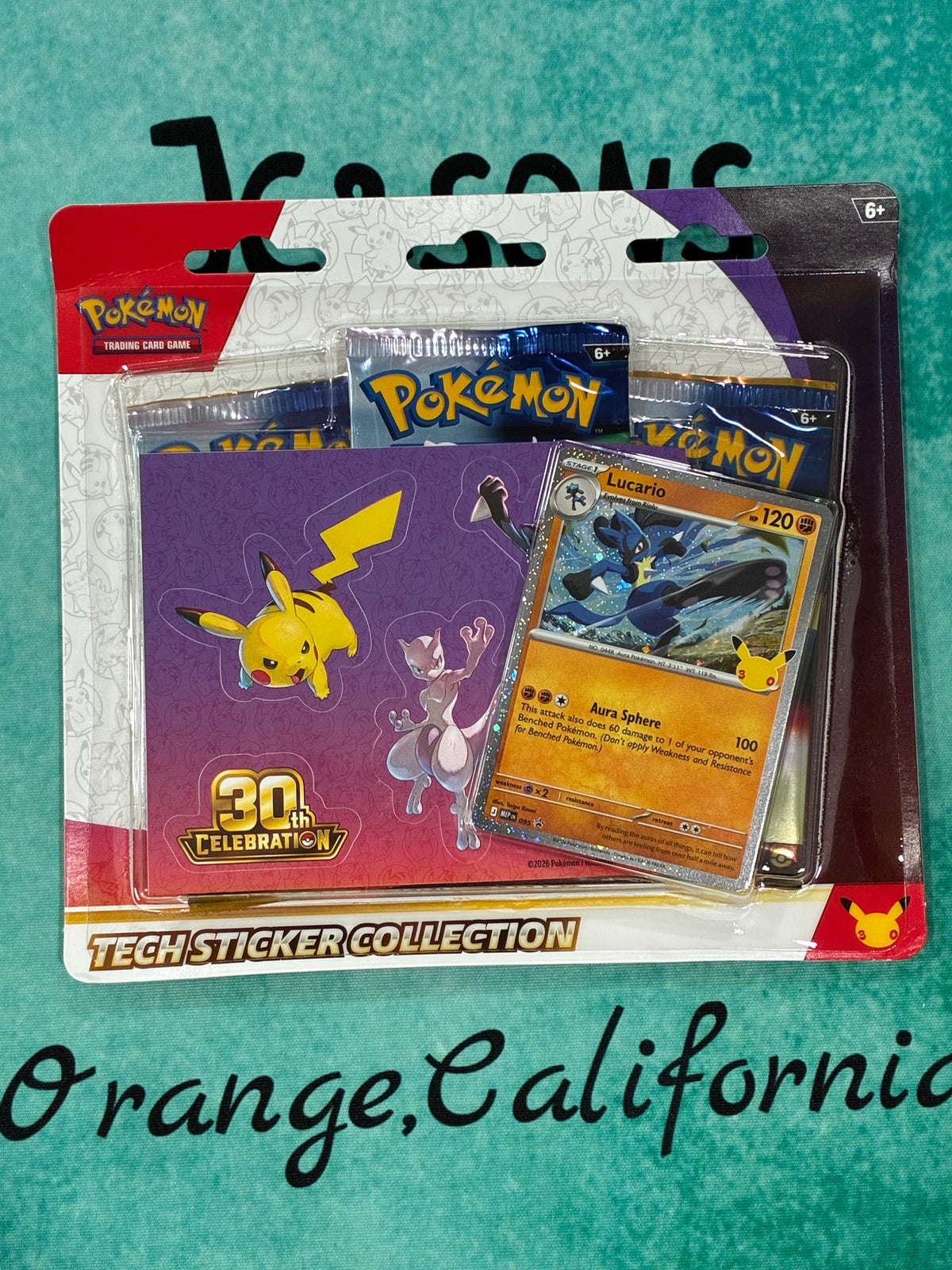 Pokemon TCG 30th Celebration Tech Sticker Collection Lucario Sealed NEW