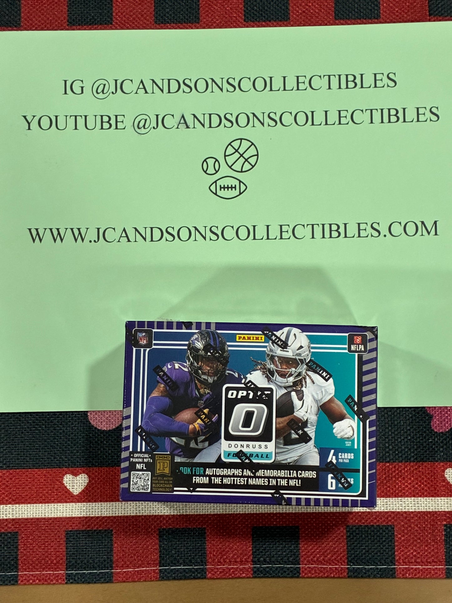 2025 Panini Donruss Optic Football NFL Blaster Box Purple Shock Parallels Sealed