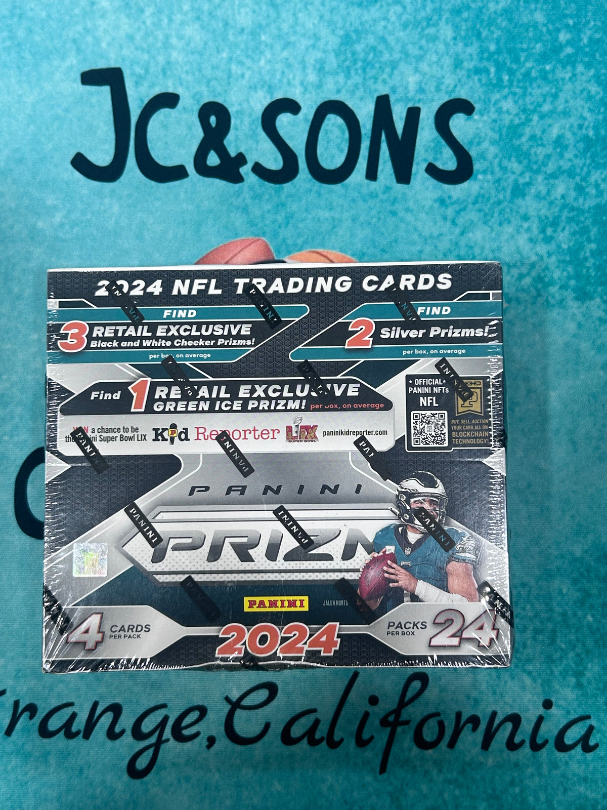 2024 Panini Prizm NFL Football Factory Sealed Retail Box 96 Cards Total