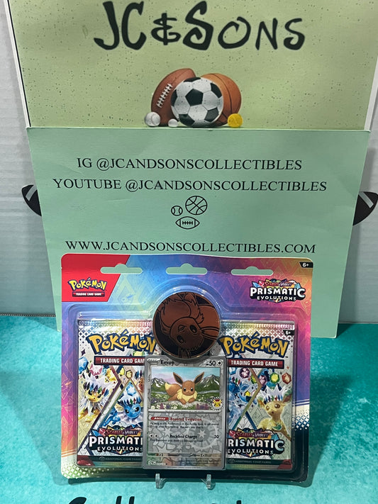 Pokemon TCG SV8.5 Prismatic Evolutions 2-Pack Blister Eevee Pokemon Day Sealed
