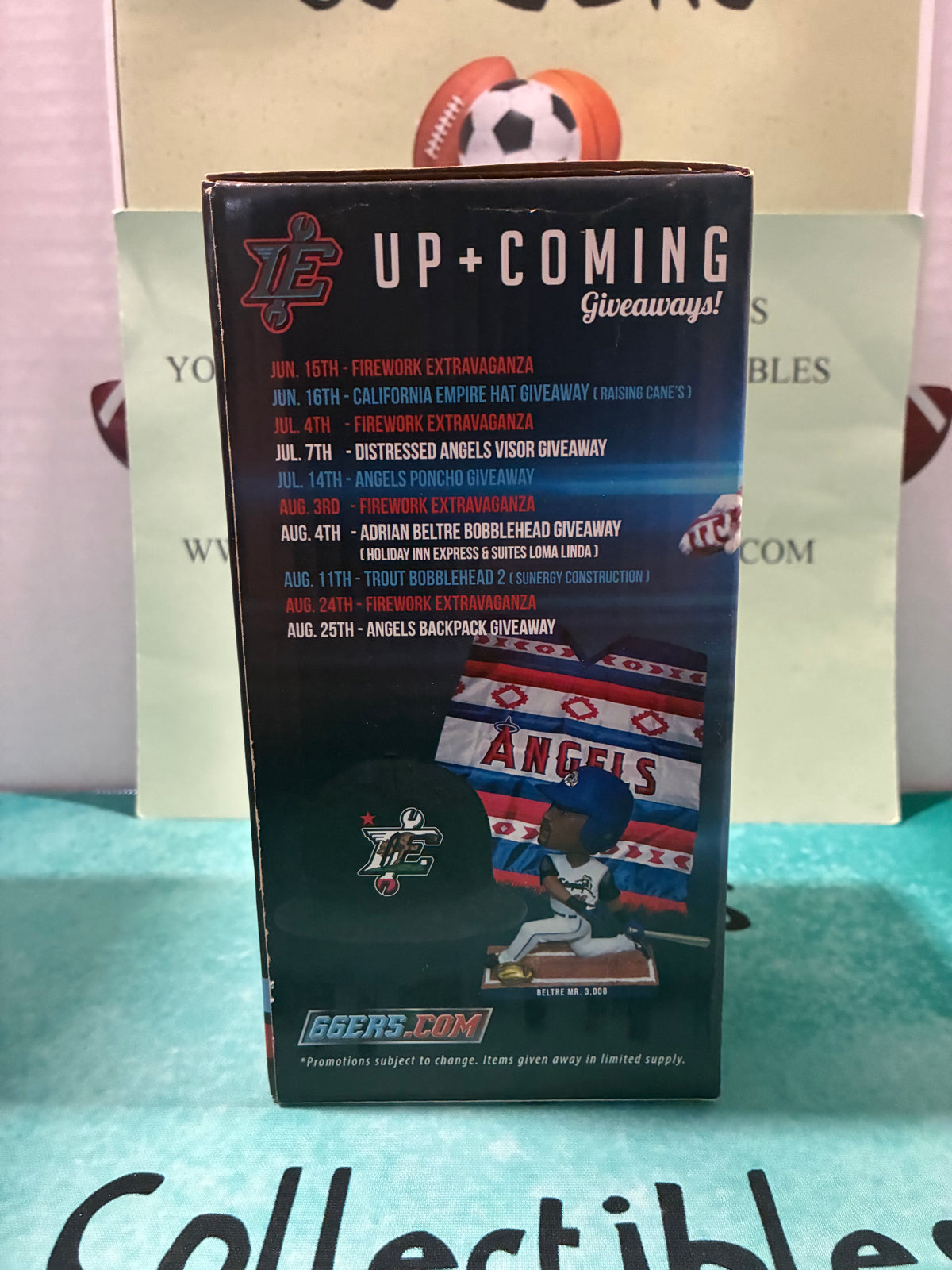 Mike Trout Bobblehead IE 66ers SGA 5/26/18 Angels Limited Edition Giveaway Rare