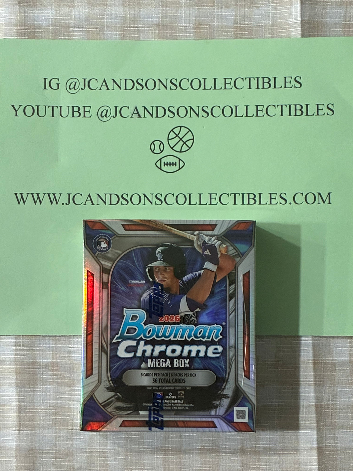 2026 Topps Bowman Chrome Baseball Mega Box MLB - Factory Sealed
