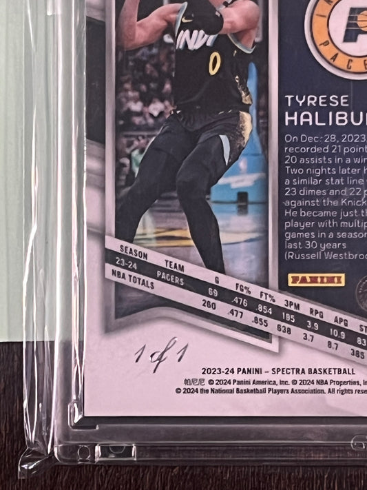 2023-24 Panini Spectra Tyrese Halliburton Pacers TRUE 1/1