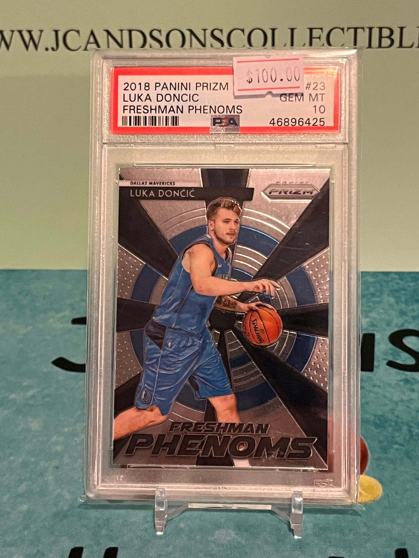 Luka Doncic 2018 Panini Prizm Freshman Phenoms Rookie #23 Mavericks RC - PSA 10