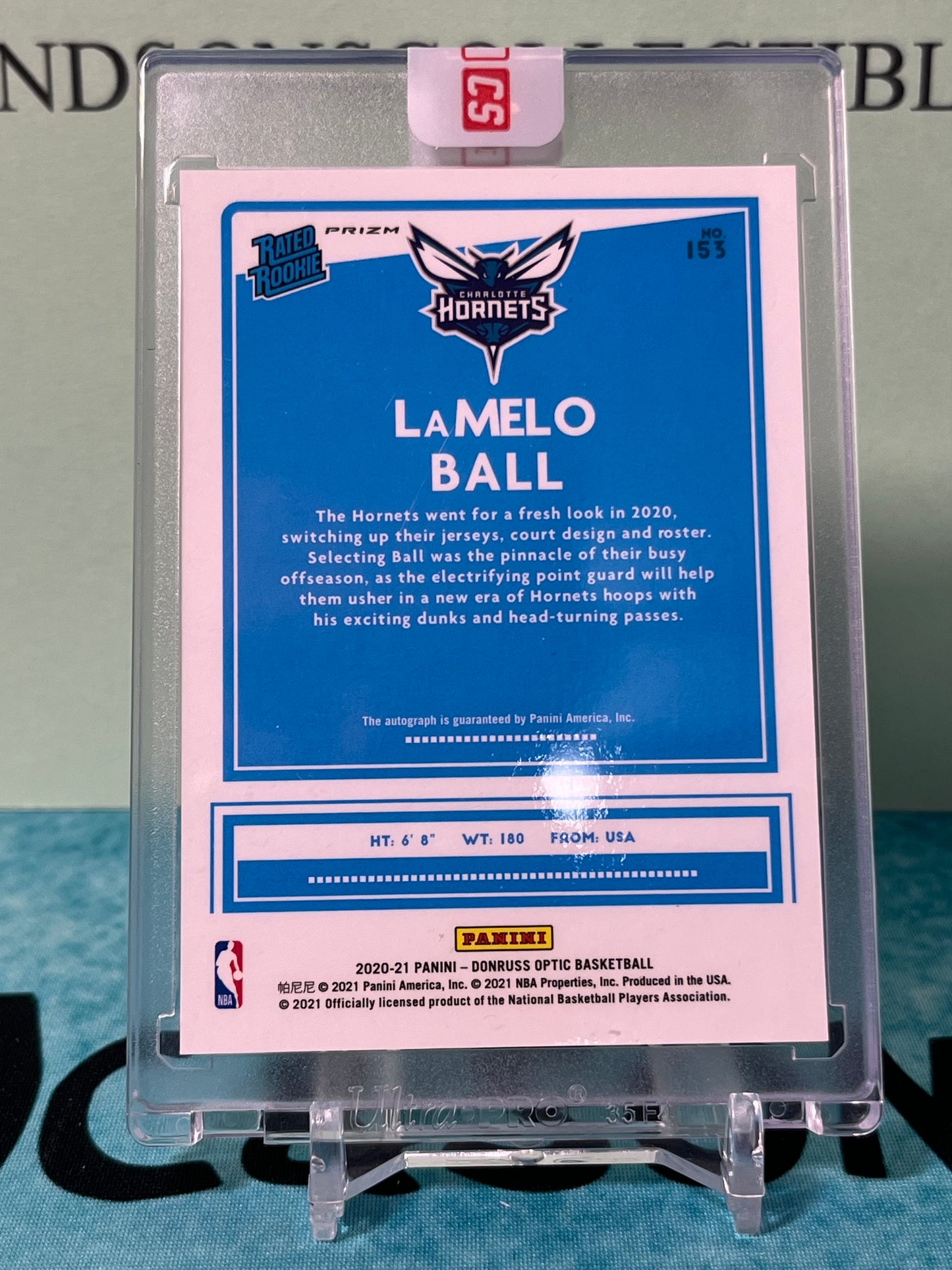 LaMelo Ball 2020 Panini Donruss Optic Rated Rookie FAST BREAK AUTO SSP RC