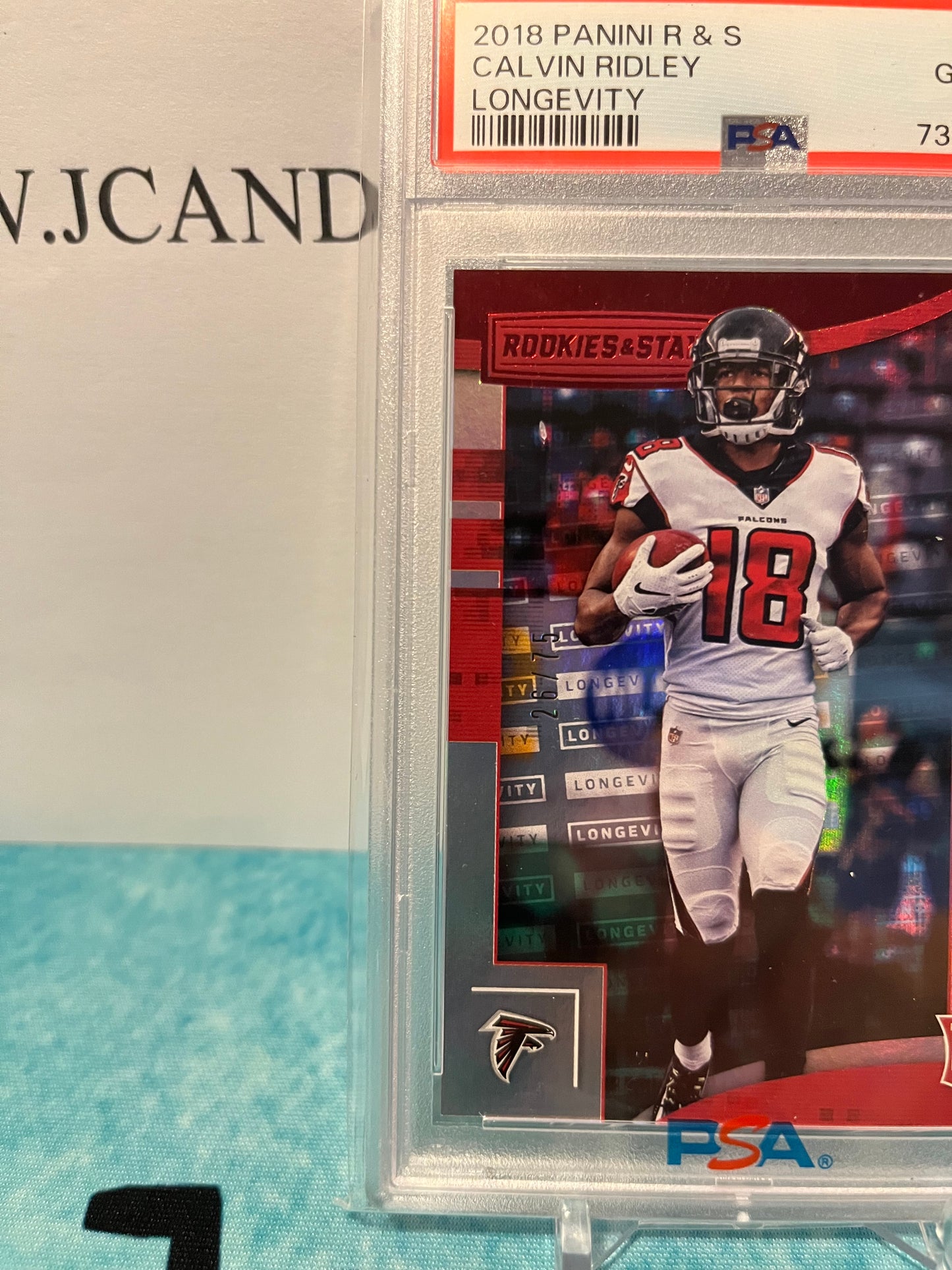 2018 Panini Rookies and Stars Calvin Ridley Longevity /75 PSA 10 Pop 1