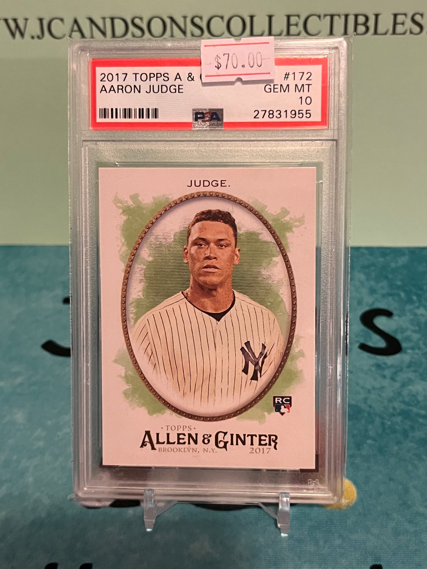 2017 Topps Allen & Ginter Baseball #172 Aaron Judge Rookie Yankees PSA 10