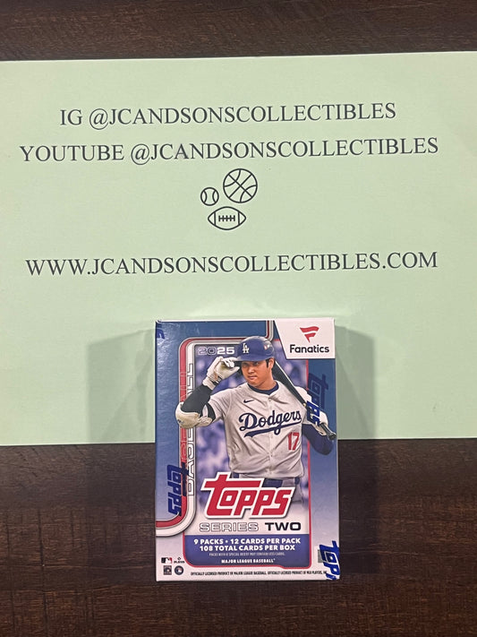 2025 Topps Series 2 FANATICS Exclusive Blaster Box (108 Cards) 9 SEALED Packs