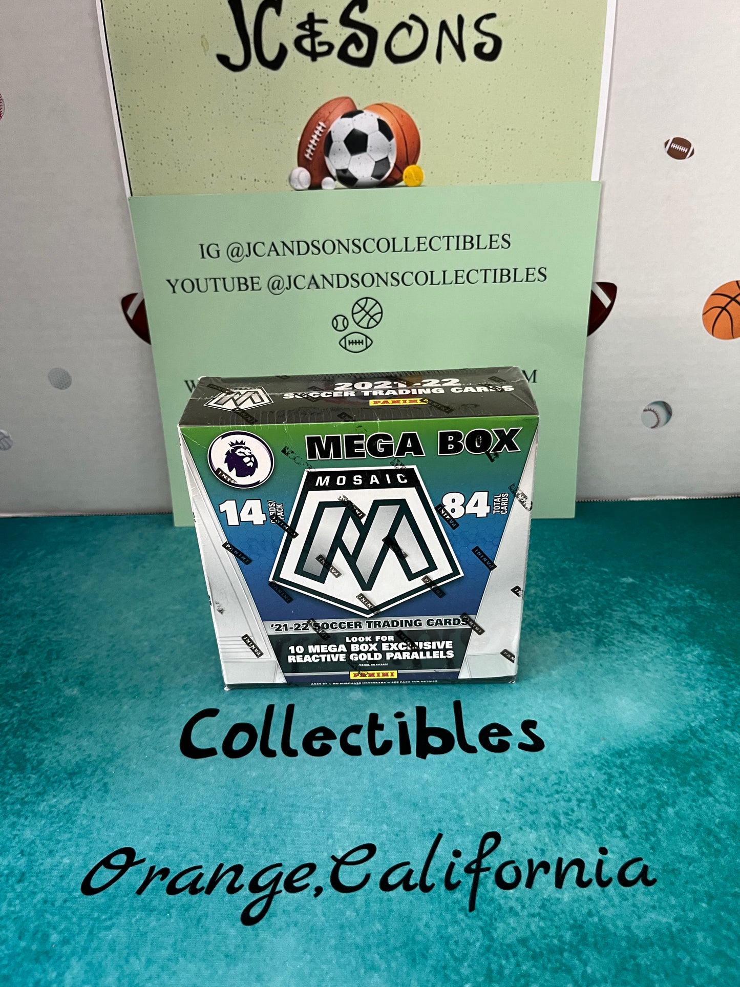 2021/22 Panini Mosaic Premier League Soccer EXCLUSIVE Factory Sealed MEGA Box