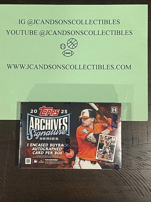 2025 TOPPS ARCHIVES SIGNATURE SERIES HOBBY BOX (1 AUTO) MLB Baseball Brand New
