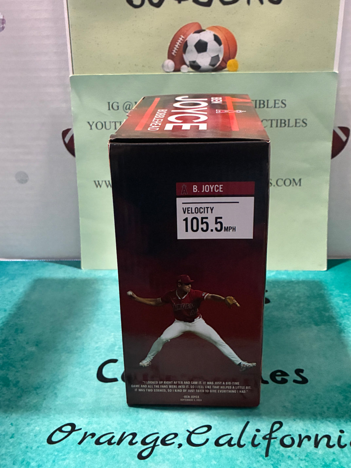 Ben Joyce FLAME THROWER Bobblehead 2025 SGA Los Angeles ANGELS 5/2/25 NIB