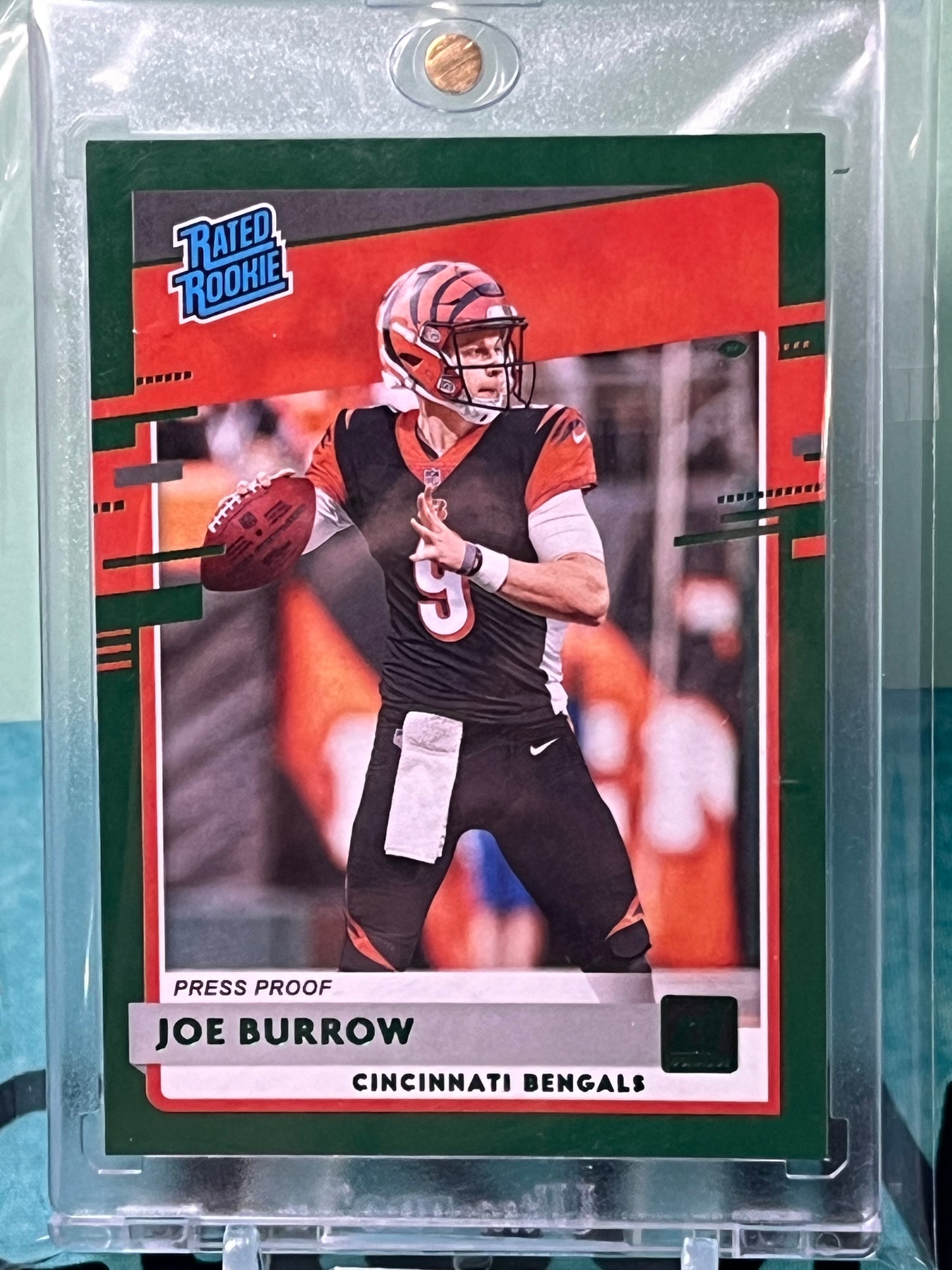 2020 Panini Donruss Press Proof Green Joe Burrow RC #301 Bengals