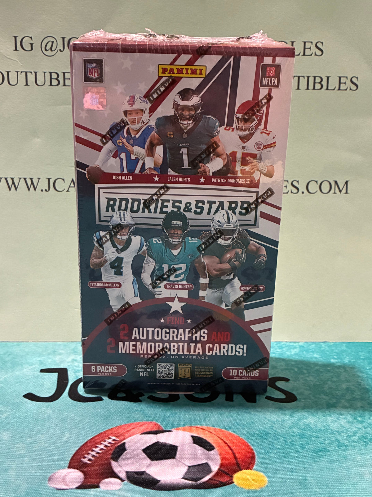 NFL 2025 PANINI ROOKIES & STARS FOOTBALL FACTORY SEALED HOBBY BOX