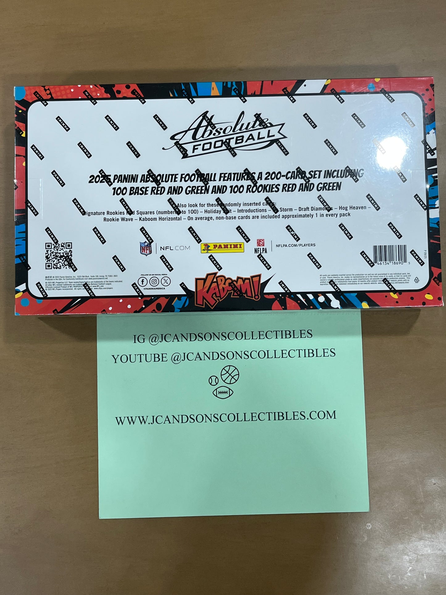 2025 Panini Absolute Football KABOOM! Countdown Calendar Factory Sealed Box