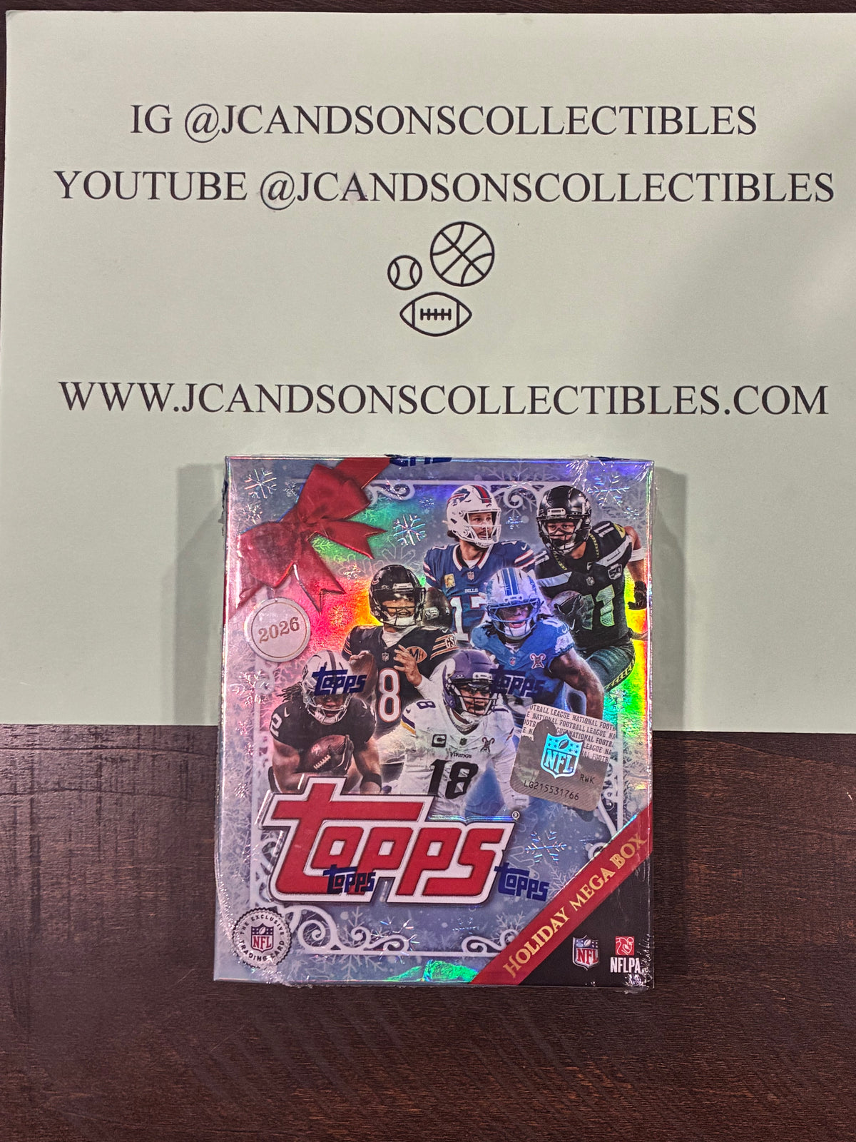 2026 Topps Holiday Football Mega Box New Factory Sealed