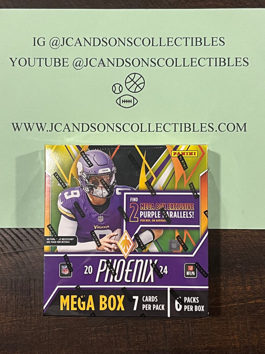 2024 Panini Phoenix NFL Football Factory Sealed MEGA BOX - Purple Parallels