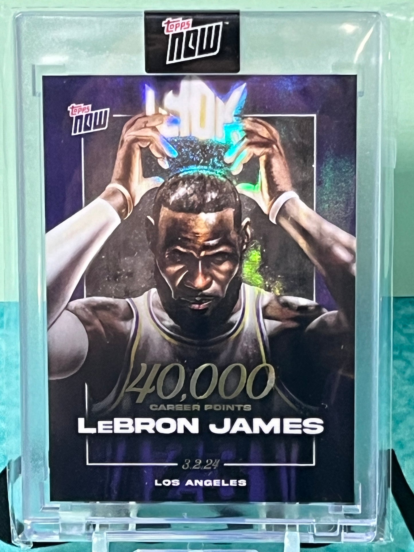 2023-24 TOPPS NOW BASKETBALL LEBRON JAMES 40000 POINTS #LJ-40K Lakers Cavs 40k