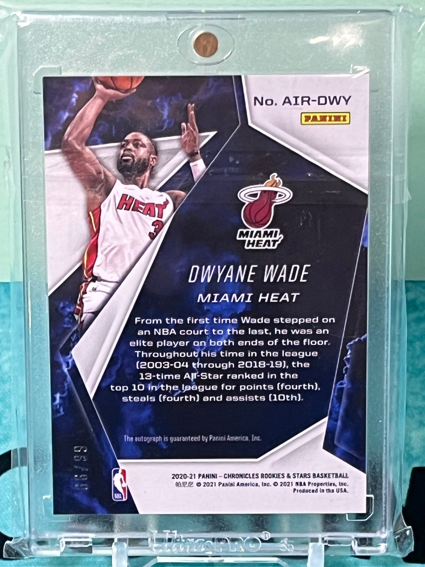 2020-21 Panini Rookies & Stars Dwyane Wade Airborne Auto /99 #AIR-DWY