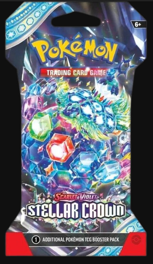 2024 Pokemon TCG Scarlet & Violet Stellar Crown Sleeved Booster Blister Pack