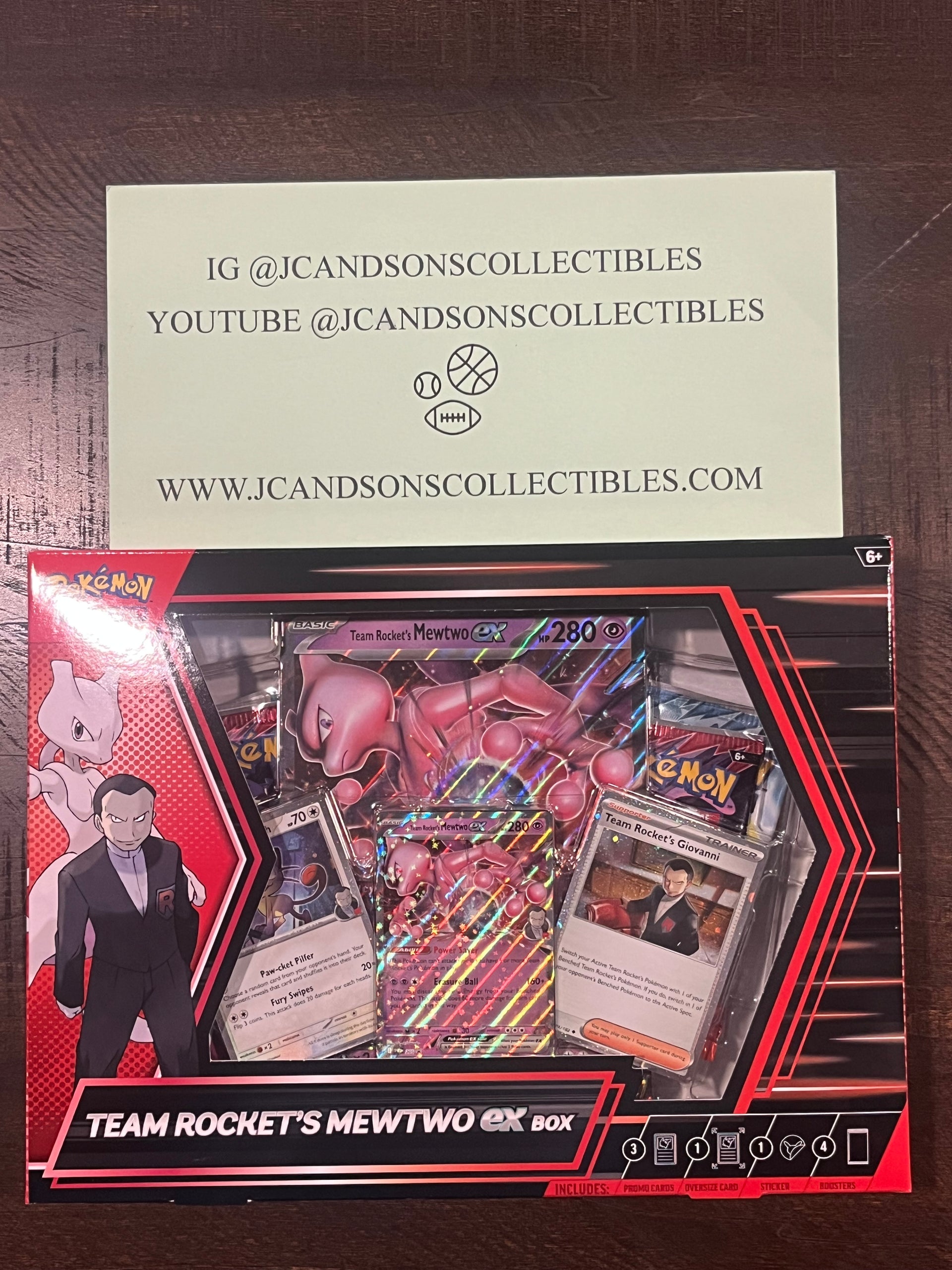 Pokemon TCG Team Rocket's Mewtwo ex Box Sealed New JC and Sons Collectibles Pokemon TCG Team Rocket's Mewtwo ex Box Sealed New JC and Sons Collectibles